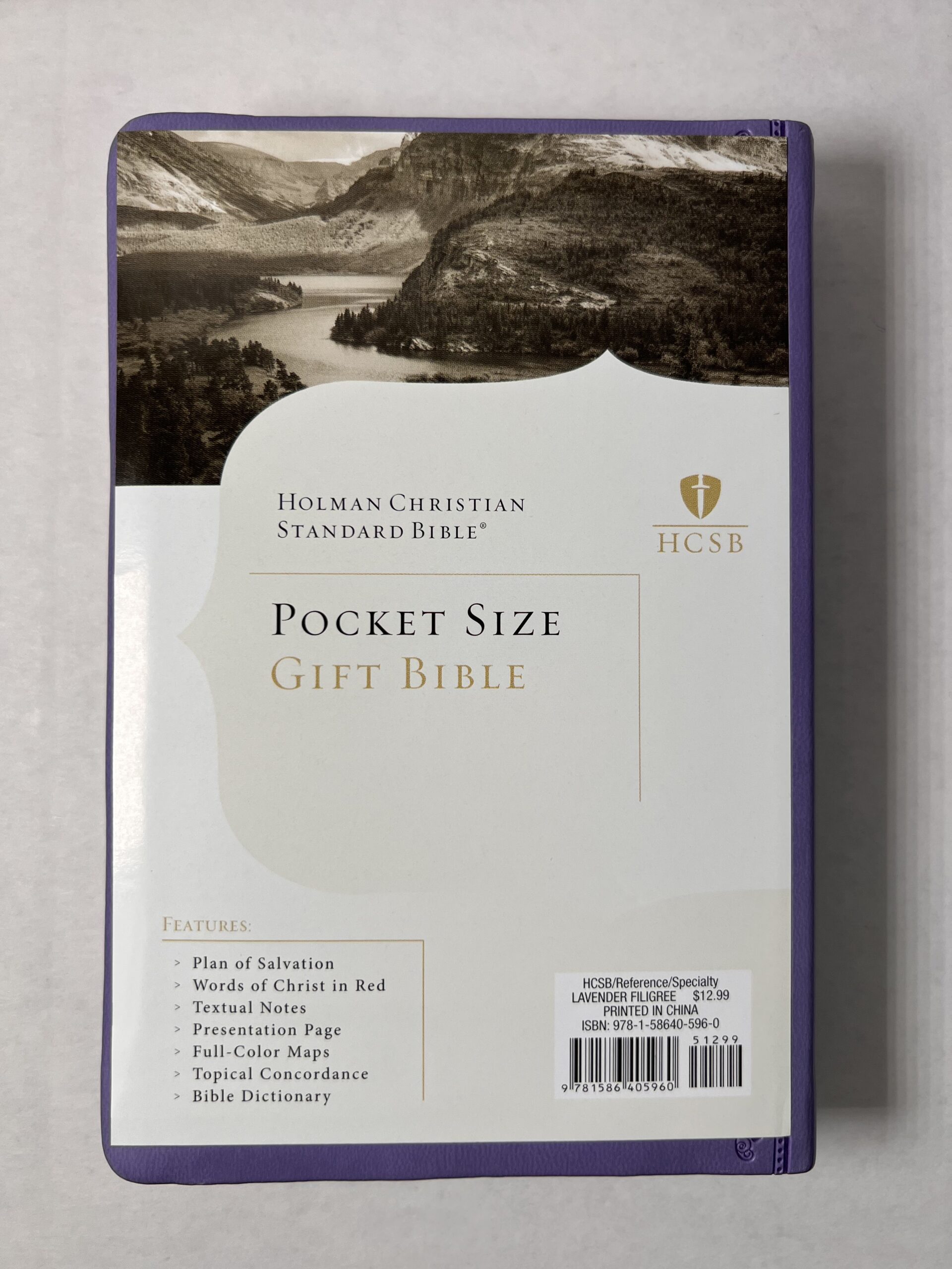 HCSB Pocket Size Gift Bible Lavender - Image 2